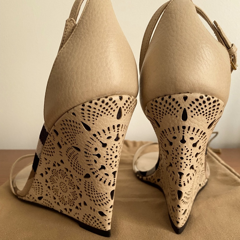 Unique Burberry sandal wedges